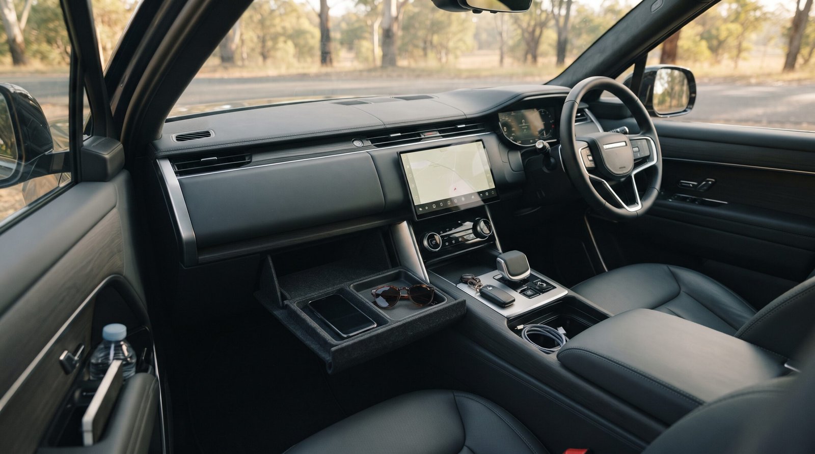 Organised modern car interior